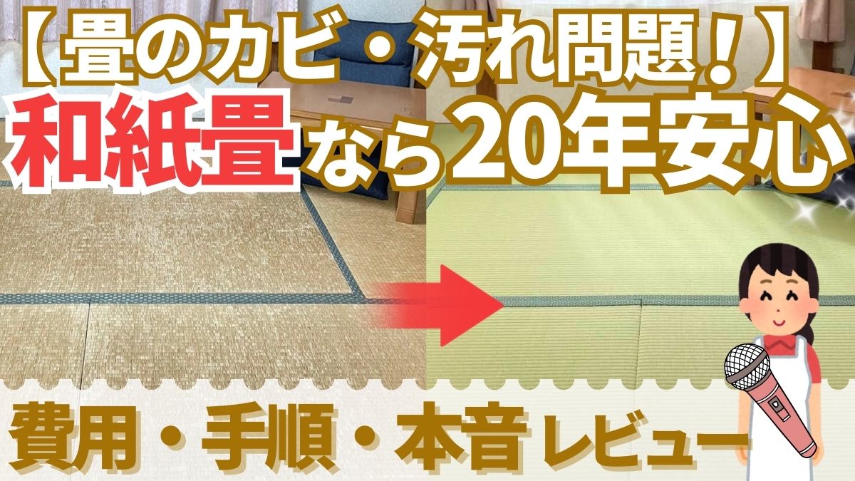 畳のカビ・汚れ問題 和紙畳なら20年安心費用・手順・本音レビュー