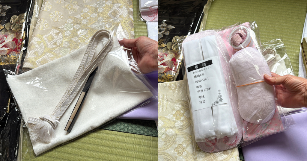 上品にコーディネートされた留袖の帯まわりの小物