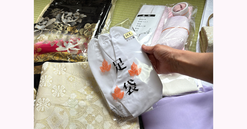 袖レンタルに返却不要でプレゼントされた足袋